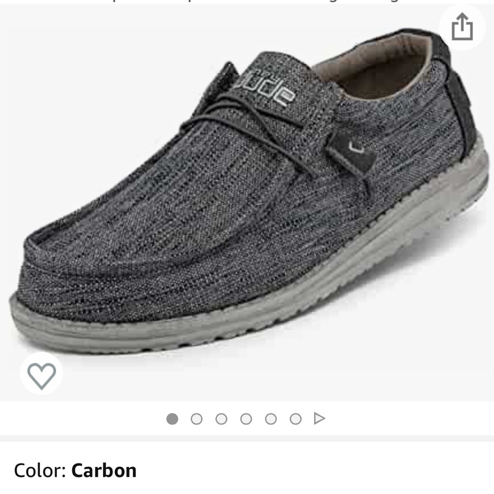 Men’s Hey Dude Wally dark gray woven loafers, s 13